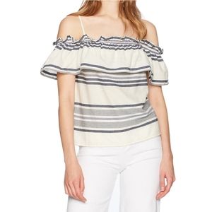 Women's Blouse Medium Striped Off Shoulder